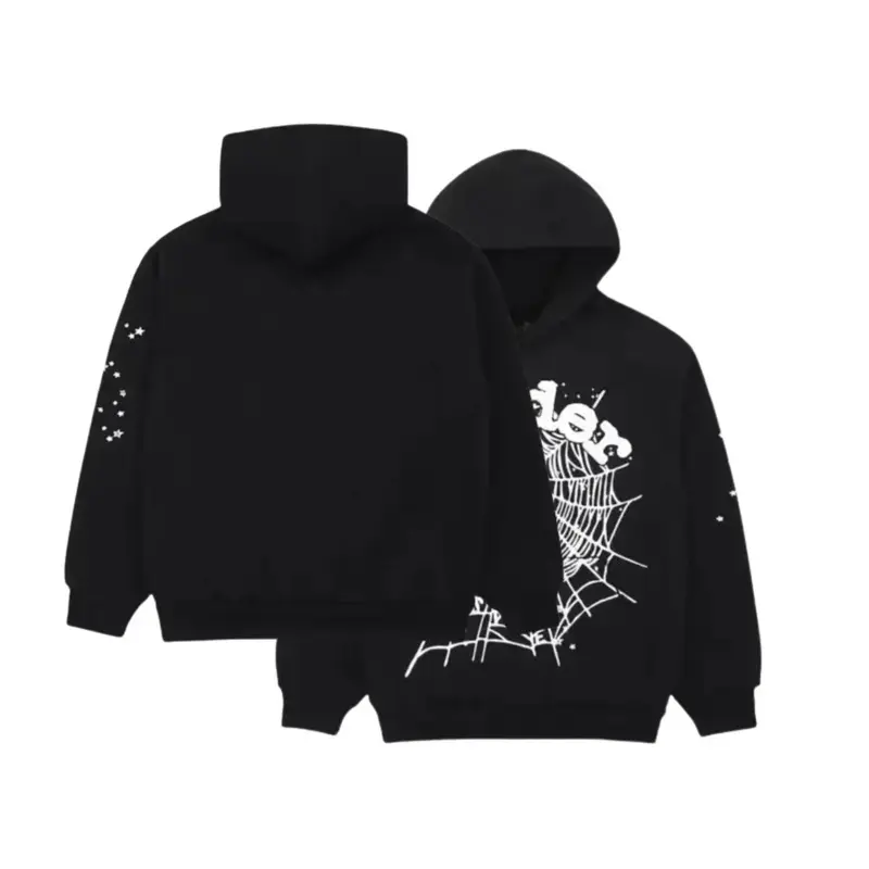 Unisex Sp OG Web Hoodie Black – 2025 Trendy Streetwear Style, Comfortable Oversized Fit, Perfect Gift for Couple or Friend