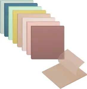 8 Pads Transparent Sticky Notes, 3x3 inch Pastel Clear Sticky Notes, 400 Sheets Self-Adhesive  Translucent See Through Sticky Note for Annotation College School and Office Supplies