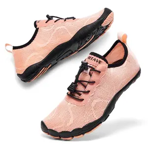 HIITAVE Womens 5 Wide Toes Lightweight Breathable Water Shoes Quick Dry Barefoot for Swim Diving Surf Aqua Sports Pool Beach Walking Yoga  Summertime