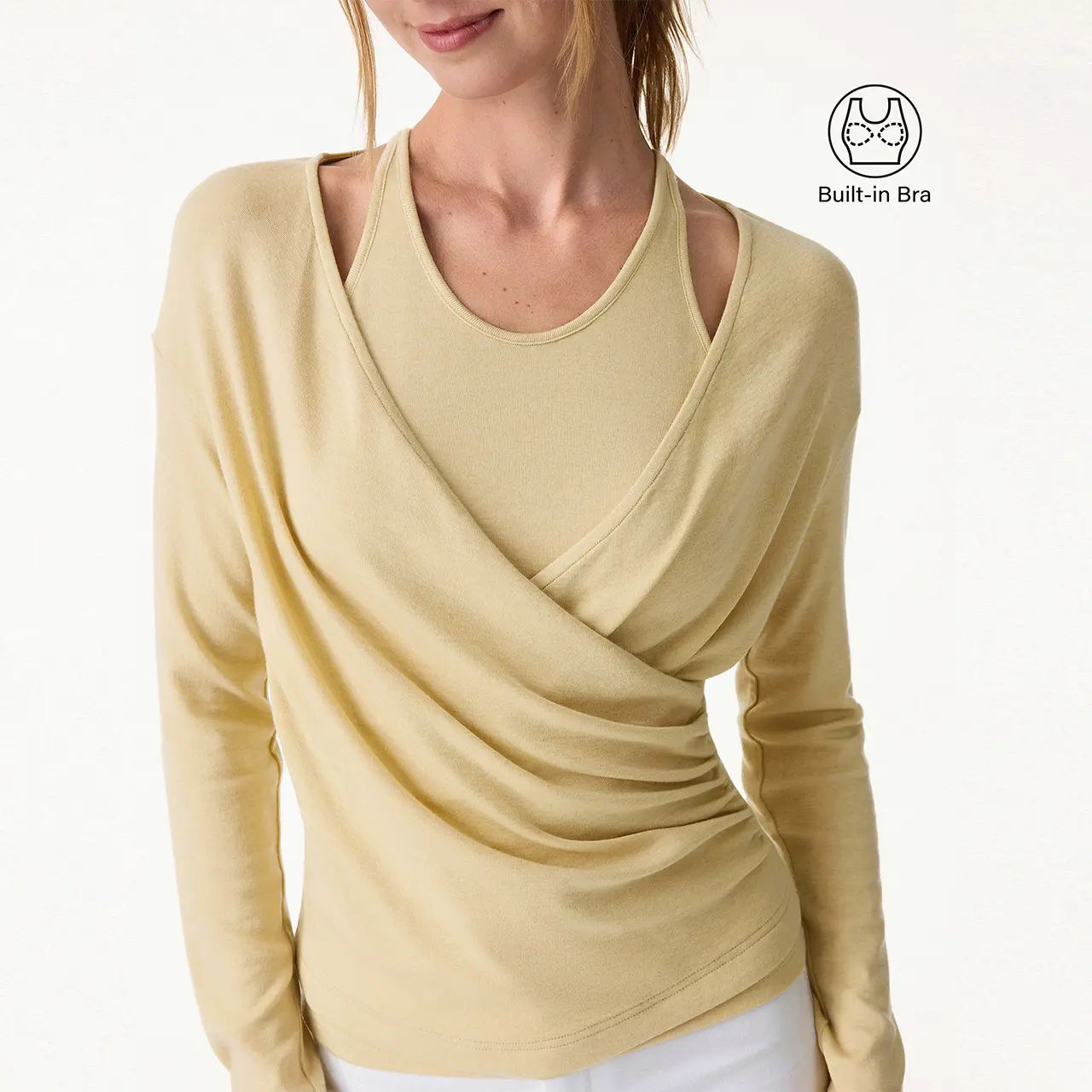 OGL Summer 2 piece sets Cami with Surplice Ruched Top spring chic clothes new sets- Built-in Bra - Womenswear - tank top summer fall winter Four Seasons woman Casual Shirts Long Sleeve Classy Elegant TikTokShopSummerSale