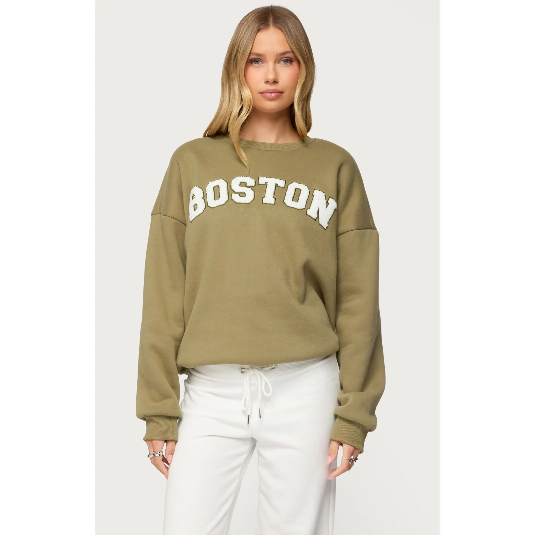 Edikted Women's Boston Girl Sweatshirt Edikted Women's Boston Girl Sweatshirt