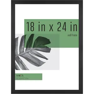 Studio Gallery 18x24 Poster Frame Black Woodgrain, Vertical & Horizontal Wall Hanging Large Picture Frame for Photos, Posters & Art Prints (1-Pack)