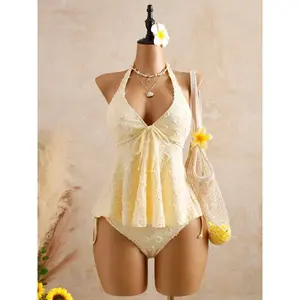 Women's Fashion Two-Piece Tankini Swimsuit, Stylish Beachwear, Comfortable Swimwear, Perfect for Pool Parties & Vacations