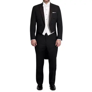 "Edward" Black Tuxedo Tailcoat