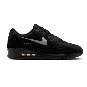 Nike Air Max 90 Black Metallic Cool Grey Orange DO6706-010 Men's Fashion Sneaker New