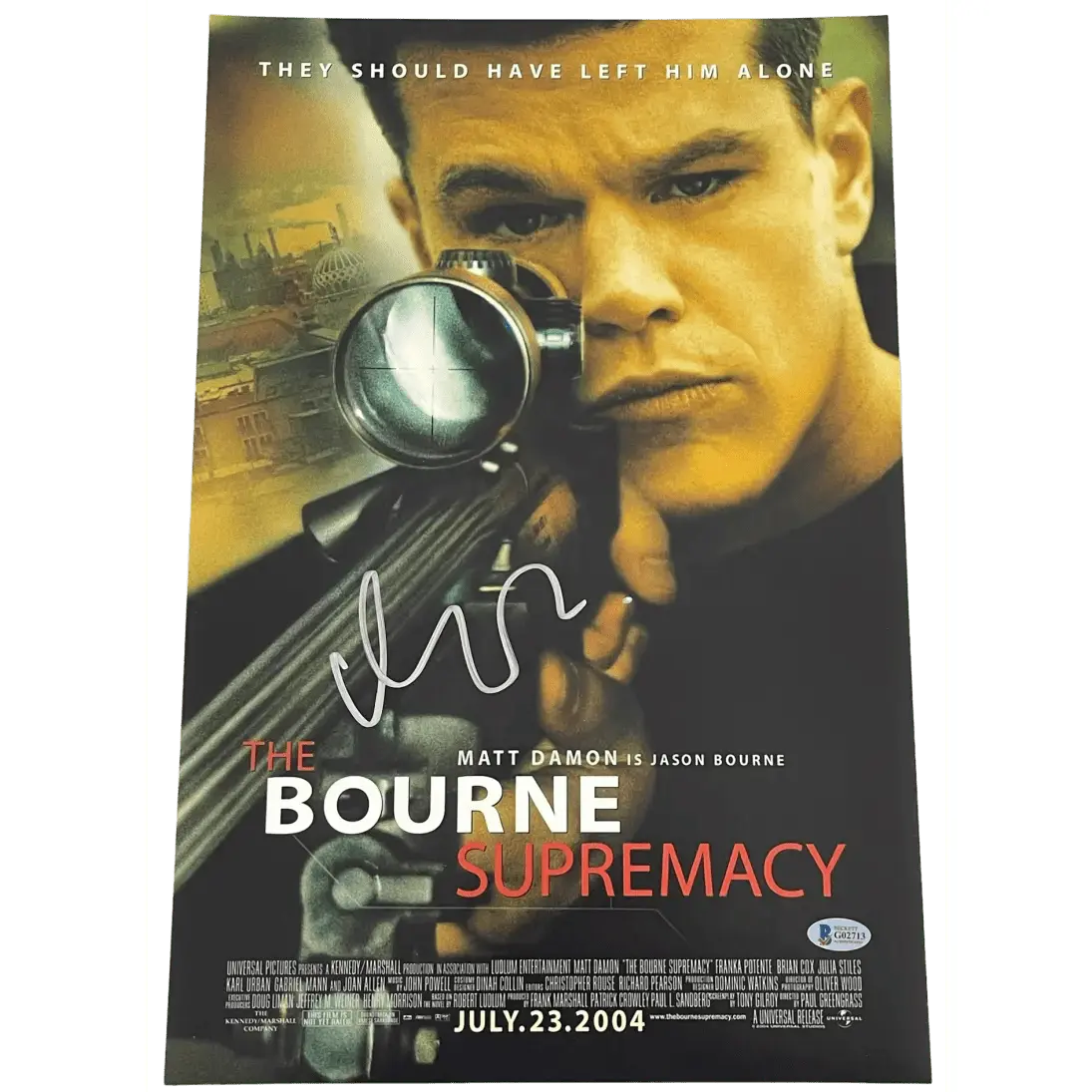Matt Damon Authentic Autographed 12x18 Photo Poster