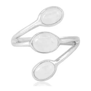 Sterling Silver Rainbow Moonstone Ring