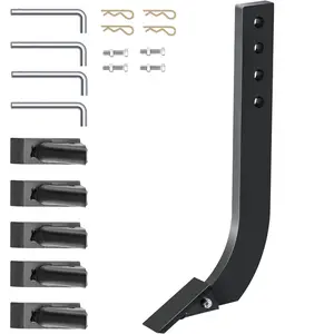 VEVOR Box Blade Shank, 18\'\' Scarifier Shank, 4 Holes Box Scraper Shank, Ripper Shank with Removable Tapered Teeth and Pins, Adjustable Shanks Assembly for Replacement, Digging, Plowing, 4PCS