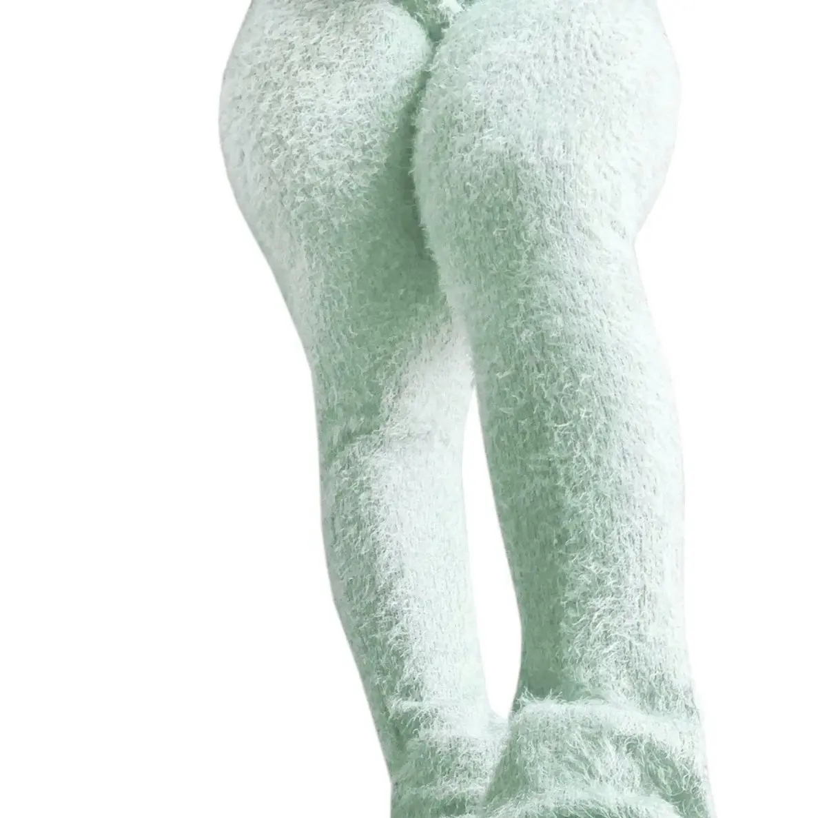 Fuzzy flare leg pan Comfort Pants Leg Pants Comfortable Womenswear