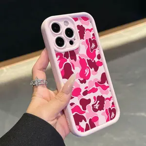 Fashion Camo Pattern Phone Case, Durable Phone Protective Cover, Phone Accessories Compatible with iPhone 17 16 15 14 13 12 11 Pro Max Plus XS Max X XR