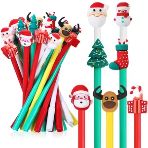 100 Pcs Christmas Gel Pens Cartoon Design Gel Pens for Christmas Party Favors Journaling Aesthetic Pens for School Note Taking Office Supplies Bulk Pens for Classroom Gift Employee Appreciation Gift