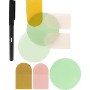 - Transparent Sticky Notes Set, 150 Sheets, Transparent Sticky Notes with Black Fineliner  for  Study, Office, School, Planning, Journaling & Organization, , Smooth Writing