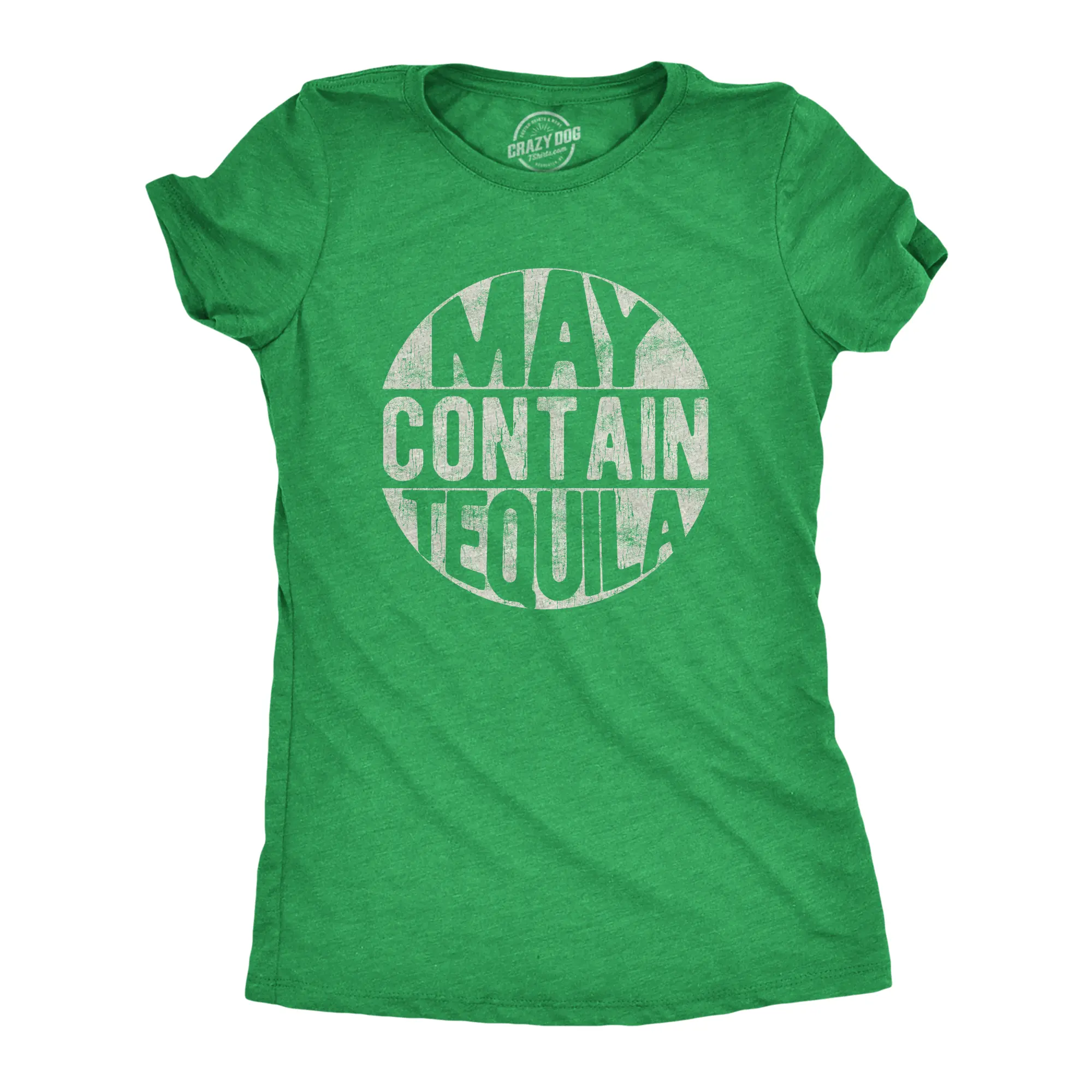 Womens May Contain Tequila T Shirt Funny Tequila Drinking Tee Funny Womens T Shirts Cute Vintage Fashion Casual Ladies T-Shirt Gift Cinco De Mayo Tops for Women Funny Drinking Top Women's Novelty Tees Green