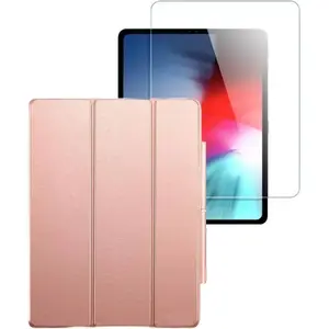 ESR Rose Gold Folio Case with Tempered Glass Screen Protector - iPad Pro 12.9" (4th, 5th, and 6th Generation)