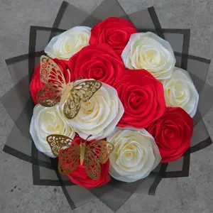 Red and Cream roses eternal rose flowers flores eternas rosas gift regalo decor decoration room Bouquet