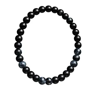 Black Onyx Bracelet for Men and Women, Natural Stone Beads 6mm or 8mm, Stretch Crystal Bracelet for Daily Wear