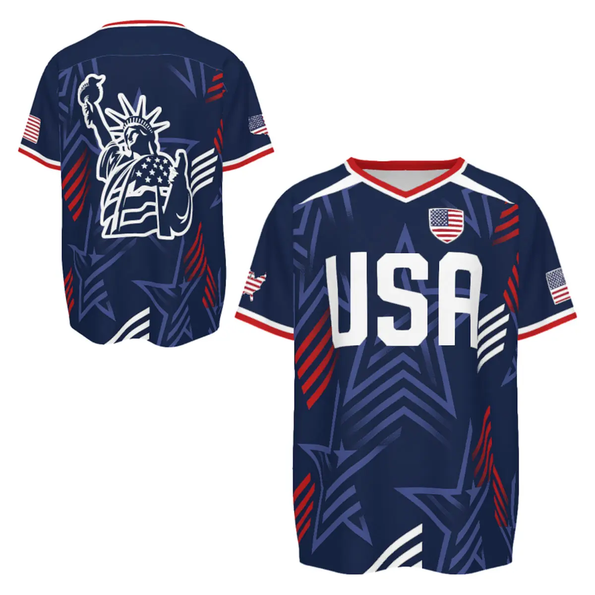 🇺🇸 America Soccer Jersey For Men, 2026 USA Soccer Jersey, USA Jersey for Fans, USA Soccer Jersey V-Neck Quick-Drying Casual Wear