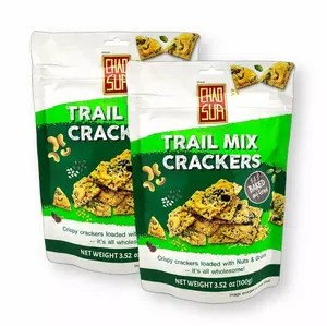 Chao Sua Trail Mix Crackers Baked 3.52 OZ - Crispy Crackers Loaded with Nuts & Grains Perfect Snack