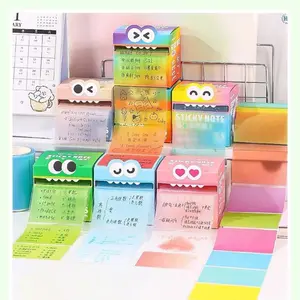 Gradient Pull-out Pearlized Transparent Sticky Notes Writable Self-Adhesive Index Tabs Error/Page Number Markers Semi-Transparent Ribbon Page Dividers Student Exam Study Supplies High-Value Aesthetic Journaling Stickers