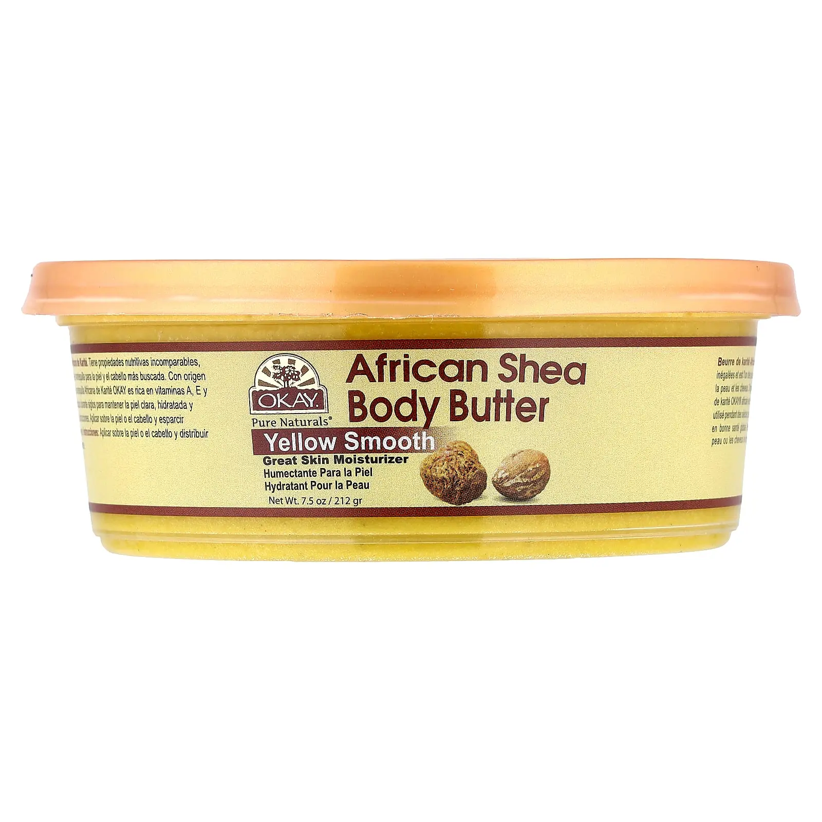 Okay Pure Naturals African Shea Butter, For Skin & Hair, 7.5 oz (212 g)