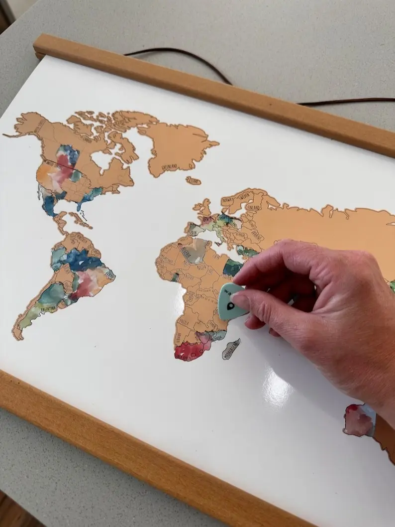 12x18 World Scratch Off Map, World Traveler, World Map Poster, Globetrotter Gift Idea, Gift for Husband, Easter Gift, Couples Gift