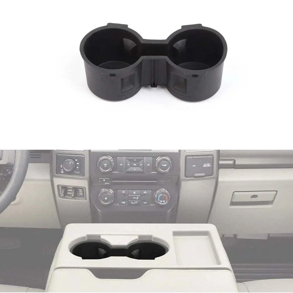 For 2015-2022 Ford F150/F250/F350/F450/F550 Front Armrest Console Cup Holder Inserts, Car Console Organizer, Armrest Storage Tray