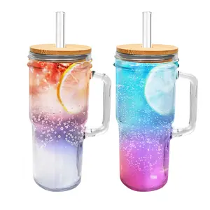 Mason Life 24oz Mason Jar with Handle–Glass Tumbler with Lid and Straw,Wide Mouth,Car Cup Holder Friendly Perfect for Iced Coffee, Smoothies, and On-the-Go Drinks Drinkware Bottles,Christmas Gifts for Women,Christmas Decor,Glass Water Bottle