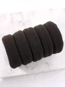 Women's Casual Minimalist Hair Ties Scrunchies, 5pcs/set Trendy Thickened Ponytail Holder, Chic All-match Hair Accessories for Hairstyle Decor