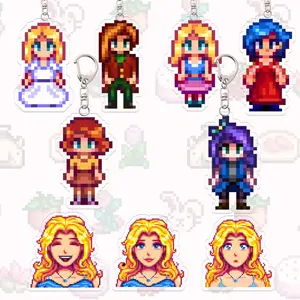 Alex Stardew Valley Keychain (#18 Options) - Elliott Game Figure Anime Pixels Keychain Acrylic Charms, Cute, Durable, And Perfect For Bags, Keys, Or Gifts. Great For Daily Use Or As Thoughtful Little Gifts For Your Friends And Yourself.