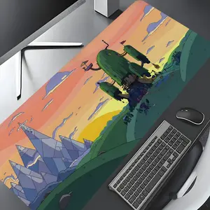Adventure Treehouse Design Large Gaming Mouse Pad,Aesthetic Desktop Drotection Pad,Washable Rubber Pad Non-Slip Lock Edge Multi-Size Mouse Pad Suitable For Home Office,Good Gift for Family and friends,Desktop Accessory