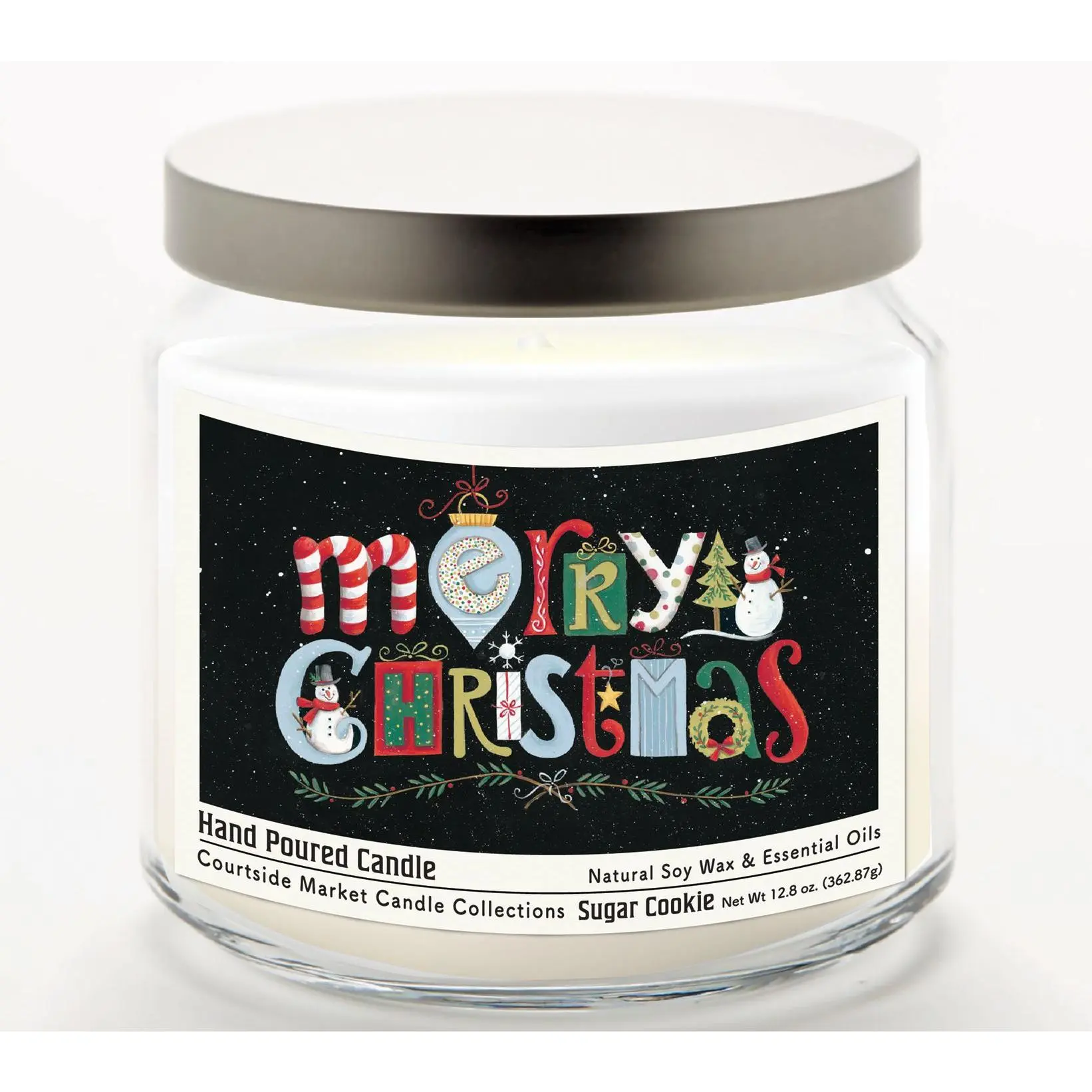 Courtside Market Christmas Candle Glass Jar 12.8 oz Courtside Market Christmas Candle Glass Jar 12.8 oz