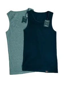 Iron Sanctuary Official Men's Ribbed Knit Stretch Tank Top Set - Casual Fit, Train & Layer Wear, Black, Grey