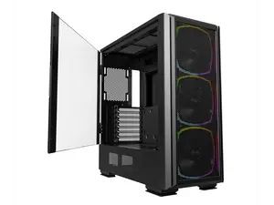 Montech Sky Two GX, E-ATX Mid Tower Case, High Airflow Performance, 3X 140mm PWM ARGB Fans Pre-Installed, Tempered Glass Side Panel, Metal Mesh Front, Type C, Support 4090 GPUs - Black