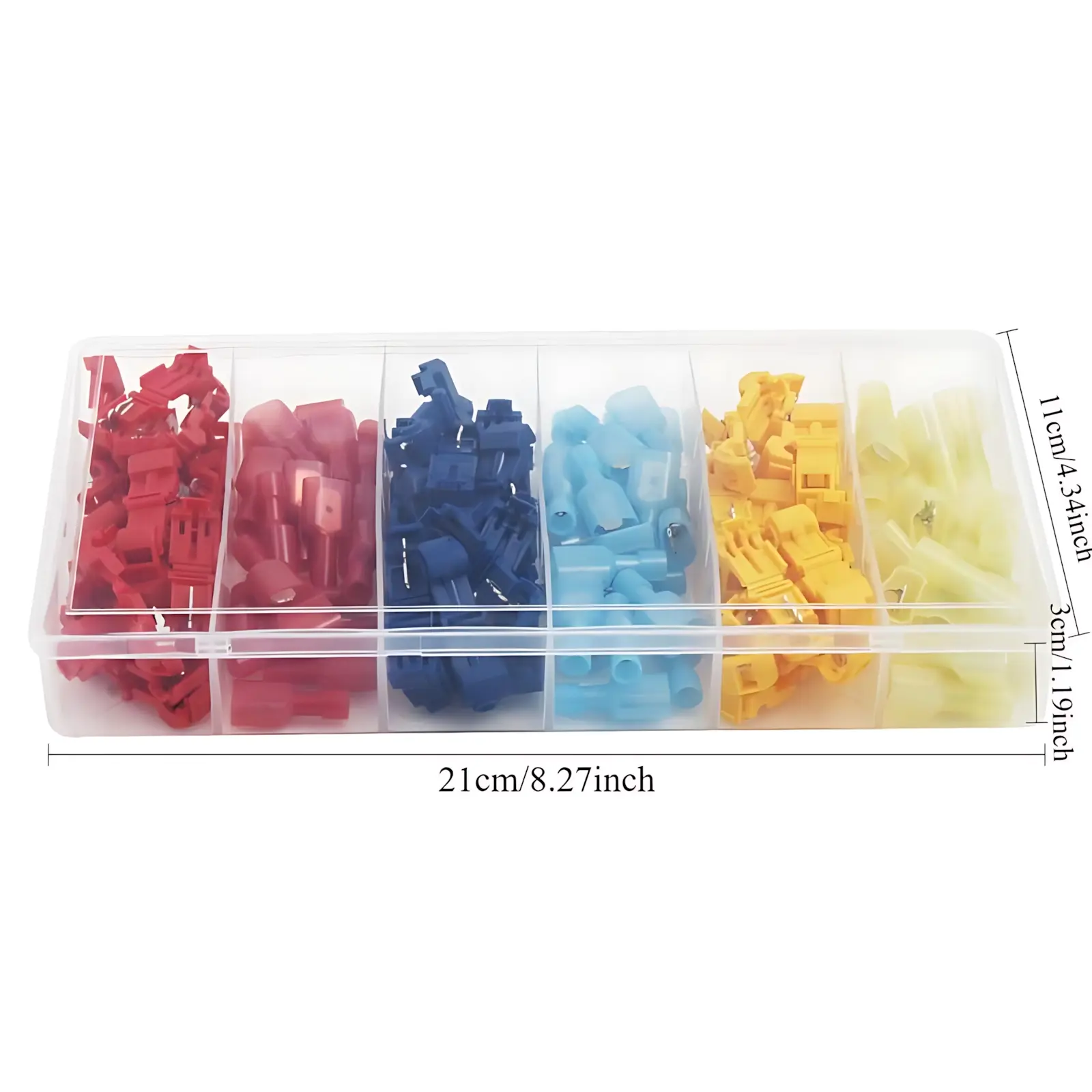120Pcs T-Tap Shape Snap Lock Quick Wire Connectors - Quick Install, No Wire Stripping Crimp Terminals, Secure Lock Anti-Loose, Stable Conductivity DIY Electrical Supplies for Home Renovation, Car Repair