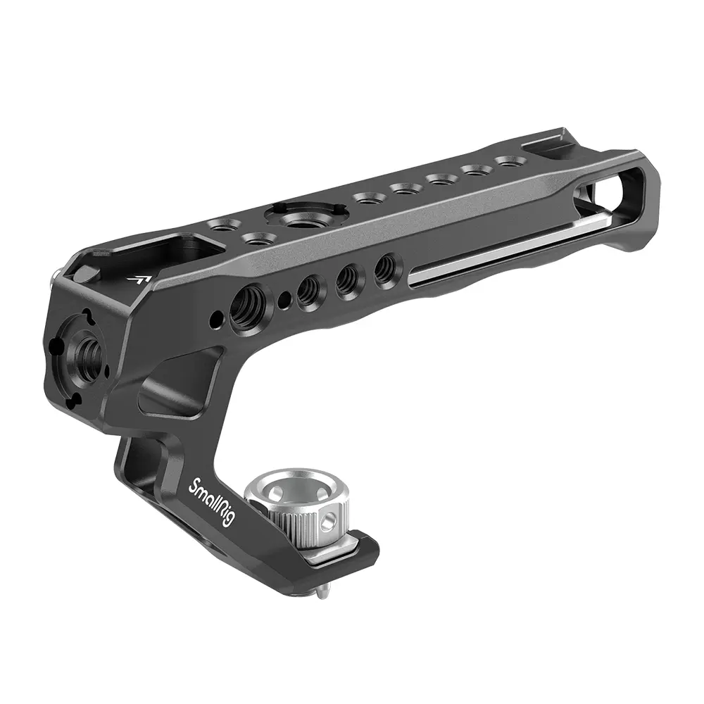 SmallRig Ergonomic Aluminium Adjustable Top Handle with Locating Holes for ARRI Camera Cages, Anti-Off Cold Shoe Adapter - 2165C, Half Size, 135x24.5x74mm, Spanner Tool, Camera Accessories