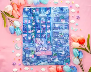 Book Sleeve with Zipper and Pocket, 9x12 in