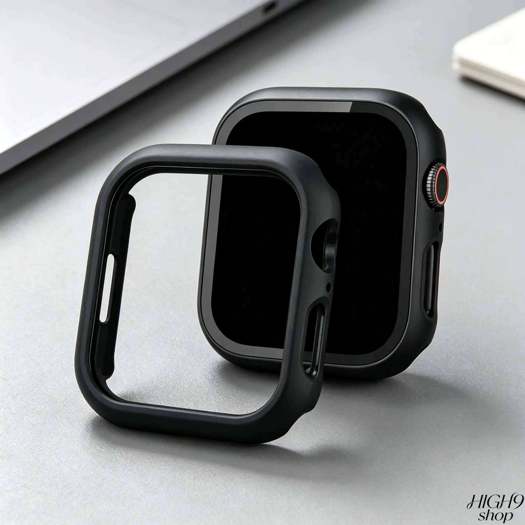 Privacy Screen Protective Case for iWatch with Built-in Tempered Glass, 2-in-1 Anti-Peeping Ultra-Thin Screen Protector & Cover, Compatible with 38–49mm Apple Watch Series & Ultra, Fashionable Protective Accessory for Men & Women