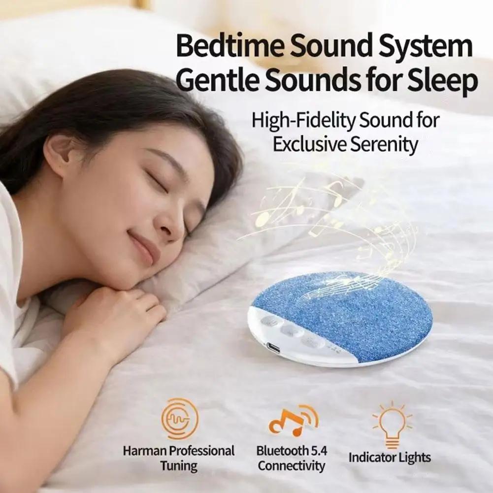 Under Pillow Speaker for Sleeping – Mini Bone Conduction Bluetooth Sleep Aid with Stereo Bass, White Noise, Volume Control, TF Card Support, and Auto-Off Function for Deep Sleep– Charger Not Supplied Smartphone