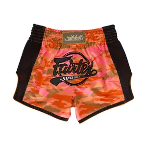 Fairtex BS1711 Orange Camo Slim Cut Muay Thai Boxing Short