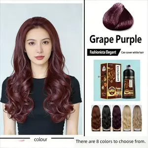 Hair Dye Liquid Formula, Gentle Three-In-One Hair Coloring at Home, Large Capacity 500ML, Non-Flammable, Recyclable Packaging, Burgundy