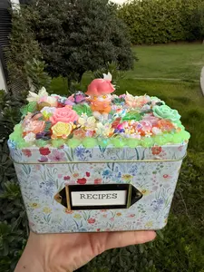 🌿💖 D boy Garden Decoden Recipe Box – Handmade Collectible 💖🌿