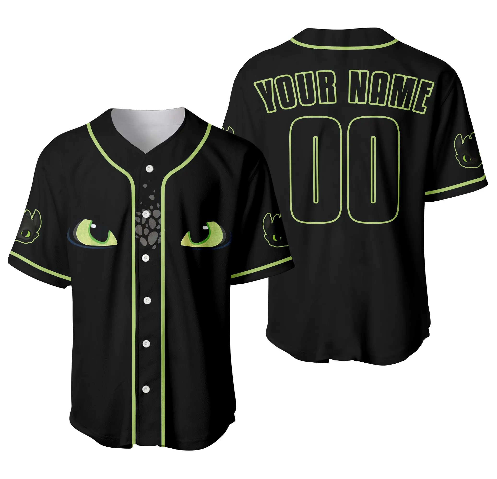 Toothless Personalized Baseball Jersey, Baseball Jersey Gift, Game Day Outfit, Retro Baseball Jersey, Baseball Team Jersey, Baseball Club Jersey