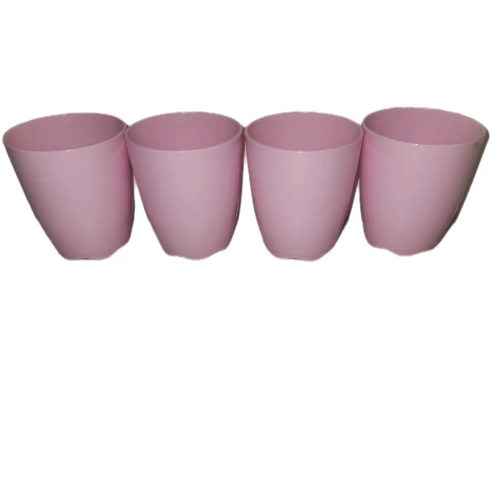 Pink Floresta - Pink Plastic Cup with Smooth Finish, Ideal for Various Uses