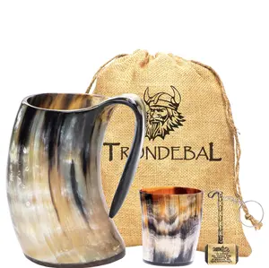Viking Drinking Mug, 15-20 Oz Cup & Cofee Stein | Cool Unique Beer Gift for Men and Women Drinkware Tumbler