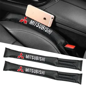 1/2PCS Car Interior Soft Leather Leak-proof Pad Seat Gap Filler Protection Accessories For Mitsubishi Pajero Outlander XL Montero Lancer Triton l200 Galant Evo ASX