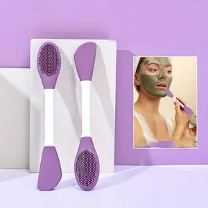 Double-ended Mask Brush, Silicone Face Wash Brush, Mud Film Special Scraper Applicator, Facial Cleansing Brush, Cleaning Tool for Women, Skincare, Facial Cleansing Tools