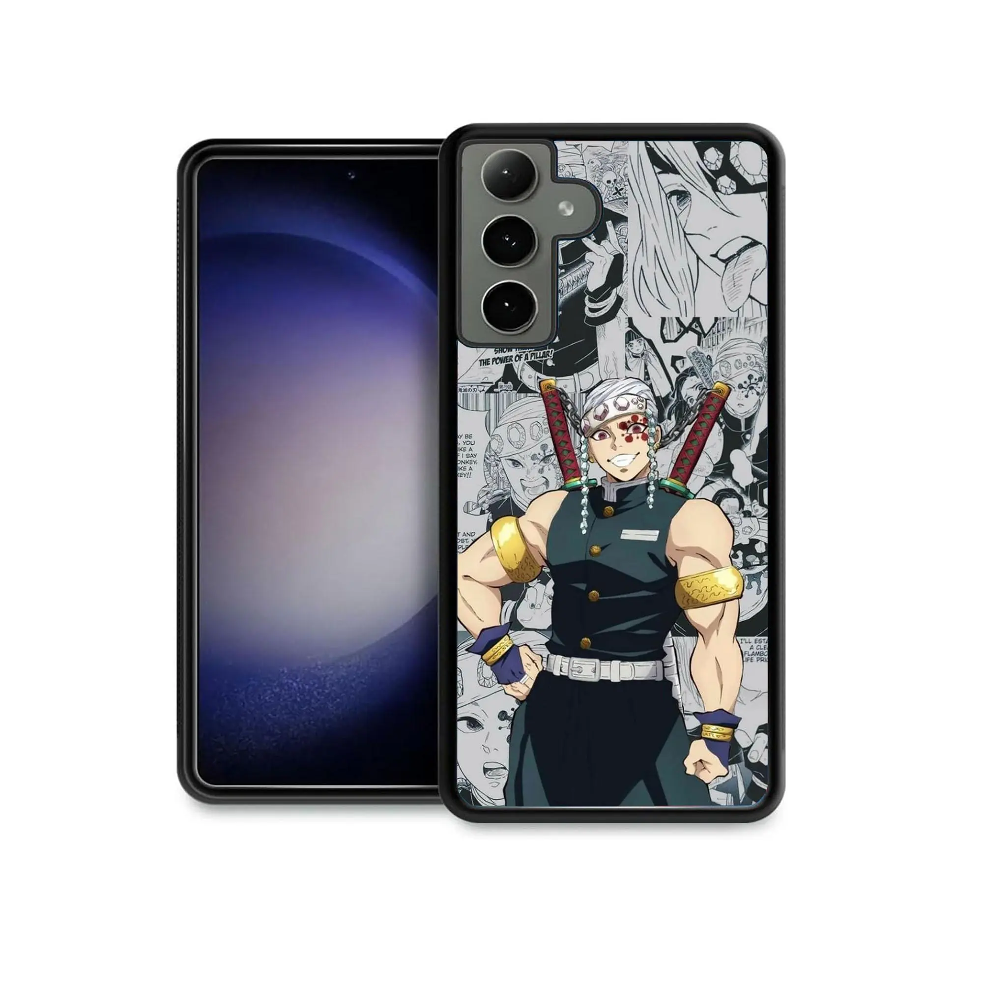 Anime Cute Demon Slayer Kimetsu no Yaiba Nezuko Zenitsu Inosuke Phone Case for Samsung Galaxy A15, A13 A14 A16 A21 A22 A23 A25 A26 A31 A32 A33 A34 A35 A36 A42 A51 A52 A53 A54 A55 A56 A73 5G Shockproof Cover