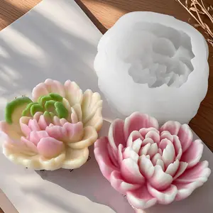 3D Heart Flower Silicone Mold DIY Gypsum Soap Mould, Handmade Craft Tool, Non-Toxic Rubber Material, Perfect for Home Decor & Gifts, Soap Molds
