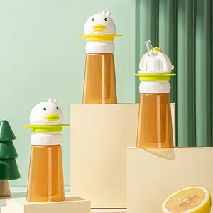 2-in-1 Duck Bottle Cap with Straw (Fits 28mm & 35mm) – Spill-Proof Cute Drinking Lid for Water & Soda Bottles, Perfect for Makeup, Gym & Outdoor Use