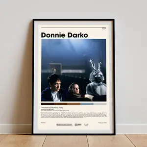 Donnie Darko Poster | Richard Kelly, Minimalist Movie Poster, Vintage Retro Art Print, Custom Poster, Wall Art Print, Home Decor